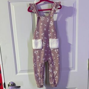 PL Baby Floral Toddler Overalls with Pockets- 24 months